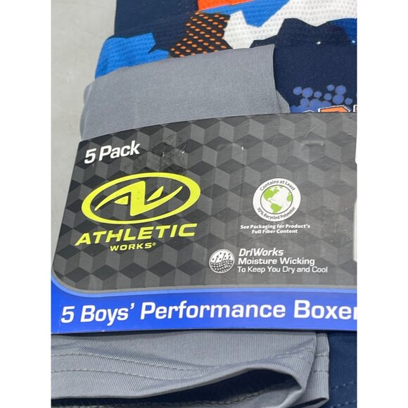 New Athletic Works Boys Boxer Briefs 5 Pair Underwear Polyester Blend S 6-7 READ - Picture 5 of 7